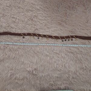 ☆Brown Beaded Women's Belt